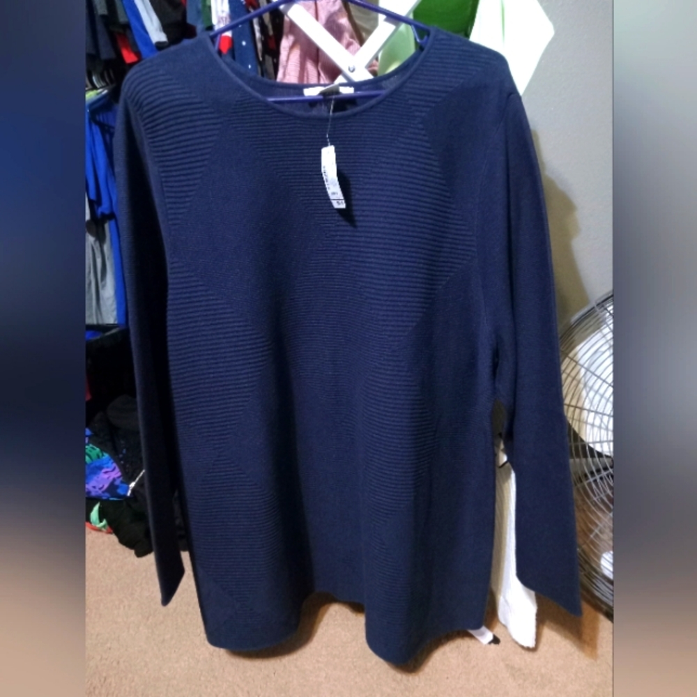 CJ Banks Navy Sweater